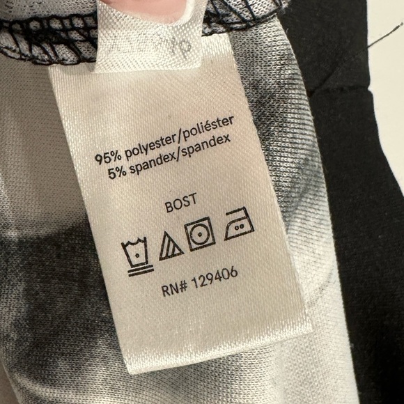 Venus Off Shoulder Black and White Bodycon Dress (XS) - Picture 10 of 10